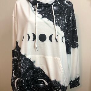 Black and White Celestial Hoodie